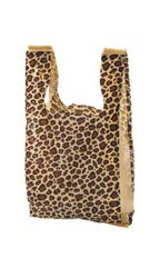 Design T-Shirt Bags Leopard or Zebra Print 11.5 x6x21 Shopping Bags with Handles 