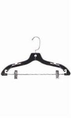 Triangle Suit Hanger, Black Plastic, 17 - HangersWholeSale