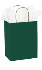 Custom White Mini Paper Shopping Bag With Handle Green Jewelry