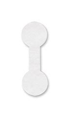 SSWBasics Small White Gummed Ring Price Tags - 1¼”L with 7/16” Area for Pricing - Roll of 1000