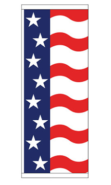 Patriotic Theme Flag - Stars & Stripes Wave