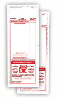 Red Addendum Sticker | SSW Dealer Supply