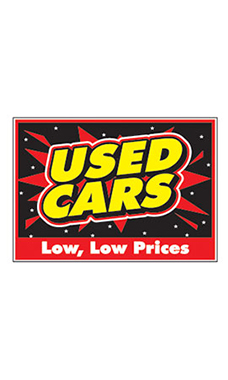 Curb Display Sign - "Used Cars Low Low Prices"