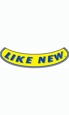 Smile Windshield Slogan Sticker - Blue/Yellow - "Like New"