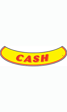 Smile Windshield Slogan Sticker - Red/Yellow - "Cash"