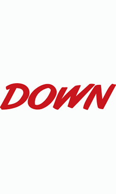 Designer Cut Windshield Slogan Sticker - Red/White - "Down"
