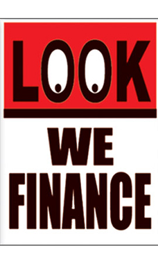 Jumbo Under The Hood Sign - "We Finance"