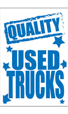 Jumbo Under The Hood Sign - "Quality Used Trucks"