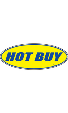 Oval Windshield Sticker - Blue/Yellow - Hot Buy