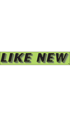 Rectangular Slogan Windshield Sticker - Green - "Like New"