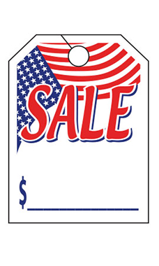 Special Event Mirror Hang Tags - "Patriotic Sale" 1