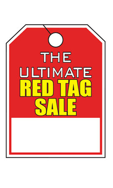 Special Event Hang Tags - White/Yellow with Red - "Ultimate Red Tag Sale"