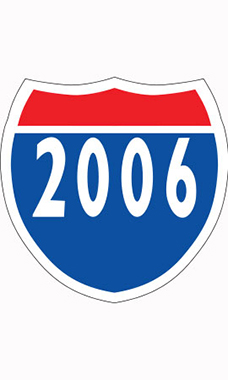 Interstate Sign Windshield Stickers - "2006"