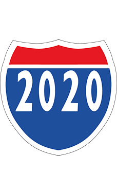 Interstate Sign Windshield Stickers - "2020"