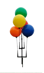 Reusable 5-Balloon Cluster with Ground Spike