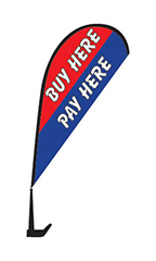 Clip On Paddle Flag Kit - "Buy Here Pay Here"
