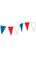 Economy 60 foot Red/White/Blue Triangle Pennant