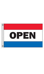 Horizontal Stripe Message Flag - "Open"
