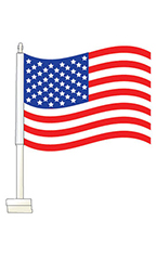 Window Clip On Flag - American Flag