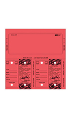 Red Stock Number Key Tag Set
