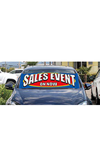 Windshield Banner With Bungee Cord - "Sales Event"