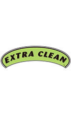 Arch Windshield Slogan Sticker - Black/Neon Green - "Extra Clean"