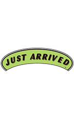 Arch Windshield Slogan Sticker - Black/Neon Green - "Just Arrived"