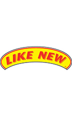 Arch Windshield Slogan Sticker - Red/Yellow - "Like New"