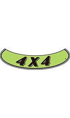 Smile Windshield Slogan Sticker - Black/Neon Green - "4 X 4"