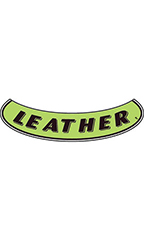 Smile Windshield Slogan Sticker - Black/Neon Green - "Leather"