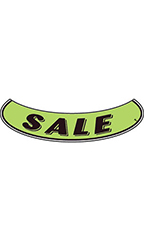 Smile Windshield Slogan Sticker - Black/Neon Green - "Sale"