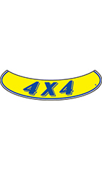 Smile Windshield Slogan Sticker - Blue/Yellow - "4 X 4"