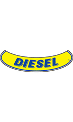 Smile Windshield Slogan Sticker - Blue/Yellow - "Diesel"