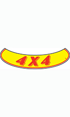 Smile Windshield Slogan Sticker - Red/Yellow - "4 X 4"