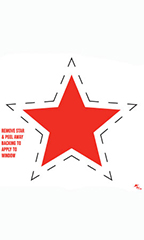 Red/White Star Impulse Stickers