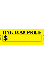 Yellow One Low Price Impulse Stickers