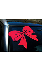 Red Bow Window Decal