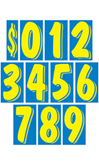 11 ½ inch Blue/Yellow Windshield Number Kit