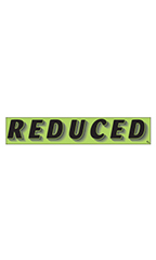 Rectangular Slogan Windshield Sticker - Green - "Reduced"