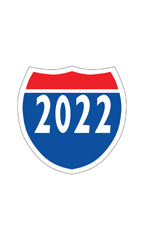 Interstate Sign Windshield Stickers - "2022"