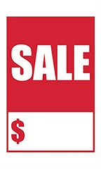 Quick Sale Stickers - Red - "Sale"