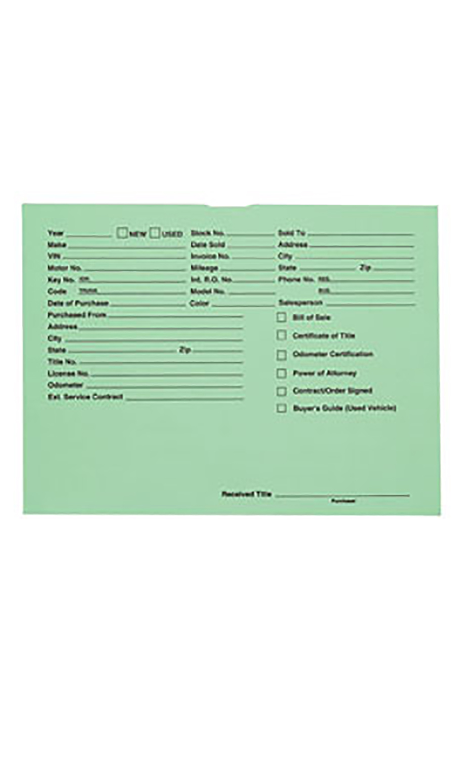 Heavy Weight Green Vehicle Deal Jackets SSW Dealer Supply