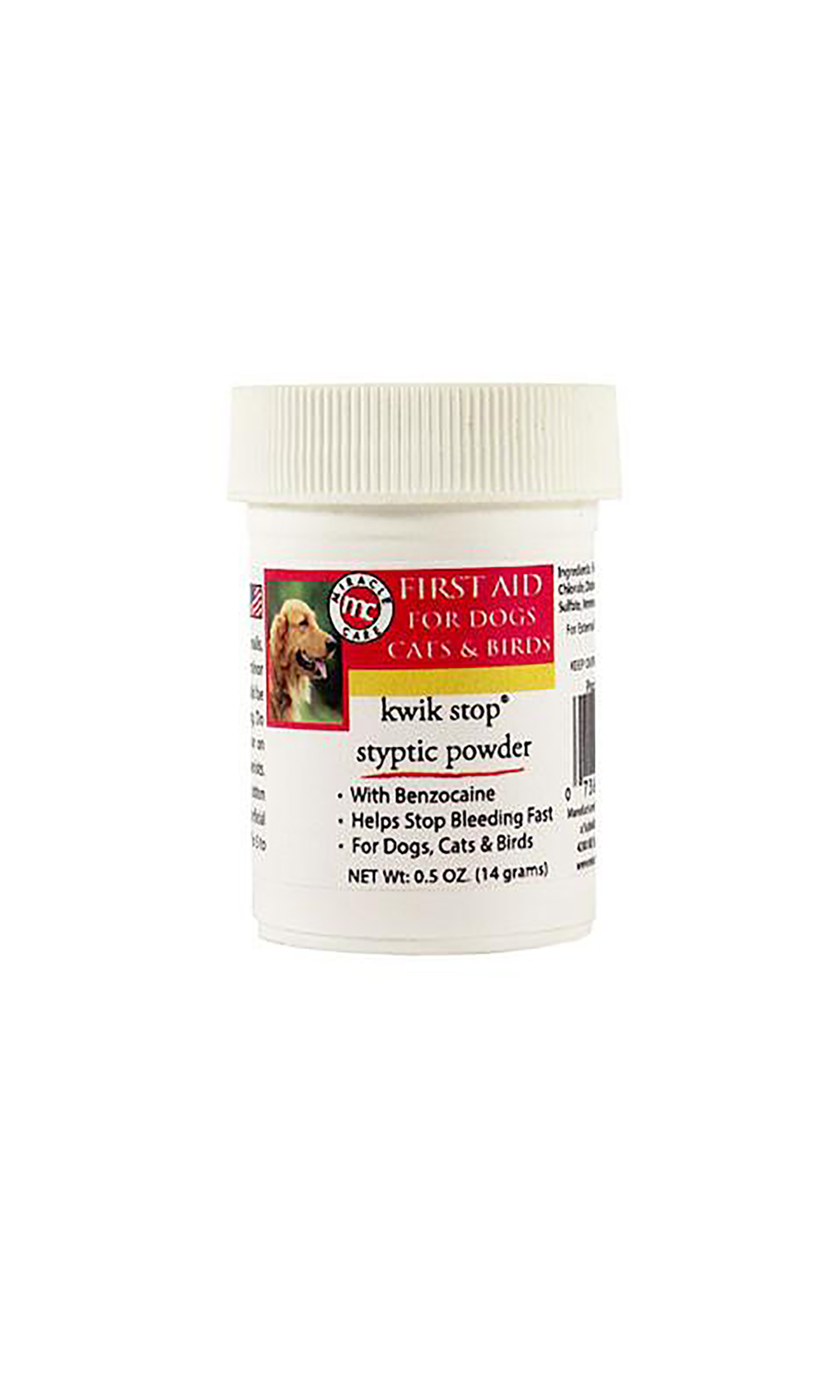 Miracle Care Kwik Stop Styptic Powder .5 oz Love Groomers