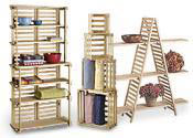 Wood Display Shelves & Stands