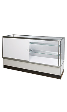 70 inch Full Vision Gray Metal Framed Display Case Fully Assembled