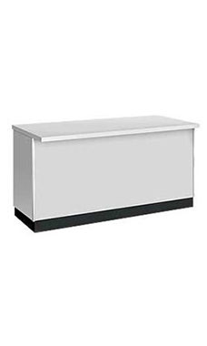 6 foot Gray Metal Framed Service Counter Fully Assembled