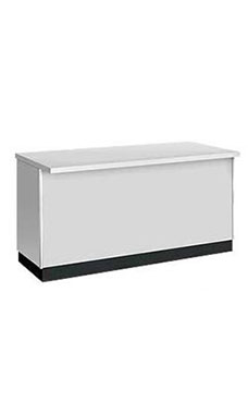 4' Gray Metal Framed Service Counters