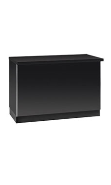 48 inch Black Metal Framed Service Counter Fully Assembled