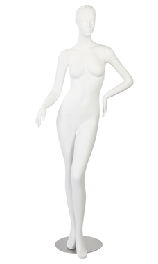 Female White Cameo Fiberglass Mannequin