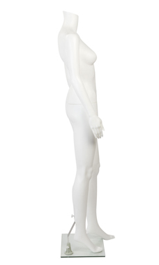 Female Headless White Plastic Mannequin- Straight Arms